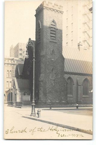 York City - Real Photo - Chelsea - Church Of The Holy Communion - Antique Postcard