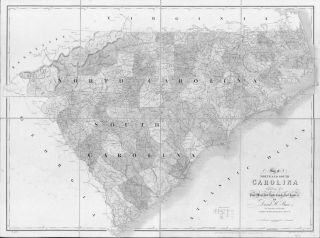 1839 Nc Map Anson Ashe Avery Beaufort Bertie County North Carolina History Huge