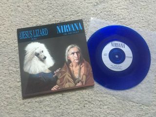 Nirvana – Oh,  The Guilt / The Jesus Lizard – Puss Blue Vinyl 7” (rare,  Grunge)