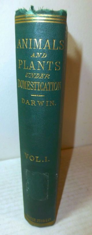 Rare 1868 " The Variation Of Animals And Plants " By Charles Darwin,  Volume I