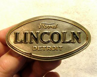 Lincoln Ford Detroit Enamel Radiator Badge Emblem 1924 - 28 Rare &