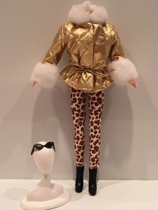 Barbie Fashion Avenue Boutique Gold Jacket Leopard Leggins 1996 - 14980 - Nrfb