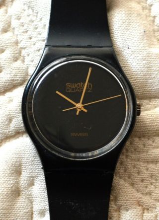 Rare 1983 Swatch Watch Black Magic Gb101