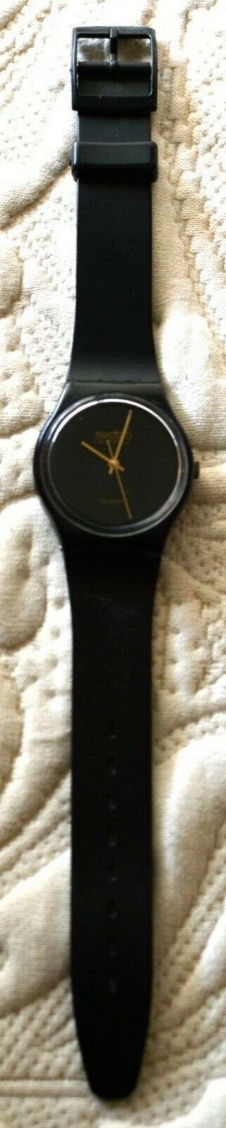 Rare 1983 Swatch Watch BLACK MAGIC GB101 2
