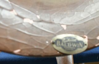 ANTIQUE NATHANIEL BALDWIN SPEAKER HORN FOR OLD RADIO PAPIER MACHE - BROWN 2