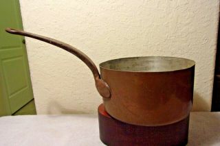 Antique French Copper Pan Pot 4 3/8 " Tall
