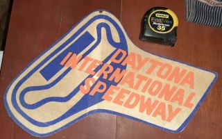 Extremely Rare Daytona Beach International Speedway Florida Patch Sign Huge
