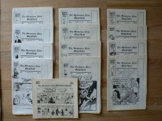 Menomonee Falls Guardian: 13 Issues: Newspaper Comic Strips: Extremely Rare