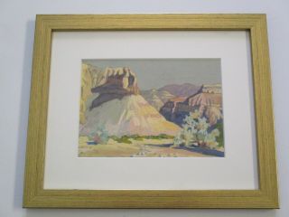 Antique Early California Plein Air Painting Desert Landscape Small Gem 1920 