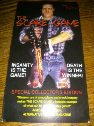 The Scare Game Rare Vhs Tape Sov Horror Movie Eric Stanze 1992