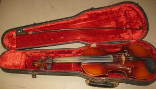 Antique Antonius Stradivarius Cremonenfis Faciebat Anno 17 W/ Bow Case
