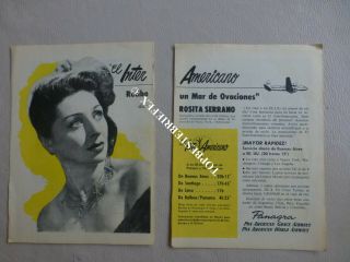 Panagra Paa Airlines Ad Old Advertising From Argentine Rare B10 Double Page