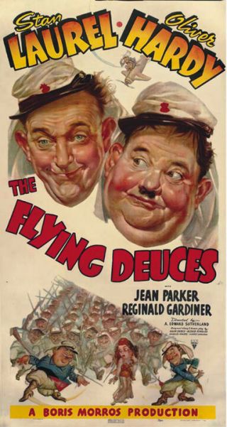 Laurel & Hardy The Flying Deuces Vintage Movie Poster