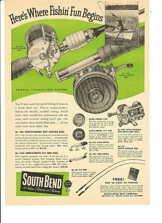 Vintage 1948 South Bend Rods,  Perfectoreno Reels,  Bass - Oreno,  Trix - Oreno Lures
