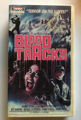 Blood Tracks Vhs Vista Home Video Clamshell Heavy Metal Horror Slasher Ntsc Rare