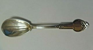 Wood And Hughes Antique Sterling 6 1/2 " Early Sugar Shell Spoon C.  1870 