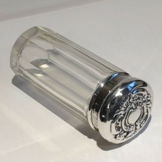 Solid Silver And Cut Glass Vanity Jar,  William Harrison Walter,  Birmingham 1902