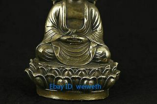 Chinese Old Bronze Collectable Handwork sakyamuni Buddha statue 3