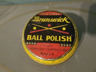 Rare Antique Brunswick Balke Collender Billiard Ball Polish Tin