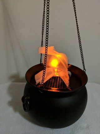 Rare 2002 Gemmy Halloween Prop Flame Light Cauldron 2