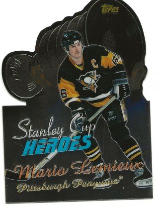 Rare Mario Lemieux 1999 Topps Chrome Stanley Cup Heroes Insert Sc1 -