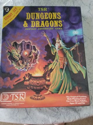 Dungeons & Dragons Rare 1st Printing Expert Set Tsr 1012 With Dice And Crayon
