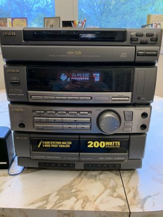 Aiwa Massive Cx - Zr525 5 - Disc Receiver Digital Audio System Great Cond Very Rare