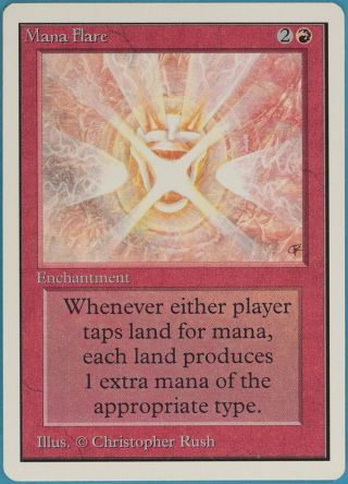 Mana Flare Unlimited Heavily Pld Red Rare Magic Gathering Card (37390) Abugames
