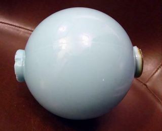 Antique Blue Milk Glass Lightning Rod Ball 4 1/2 " Diameter 1890 - 1900