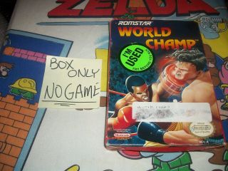 World Champ Nes Box Only Nintendo No Game Romstar Rare