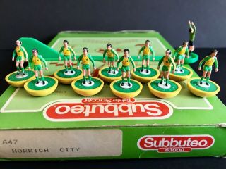 Subbuteo Lw Rare Team : Ref 647 Norwich City