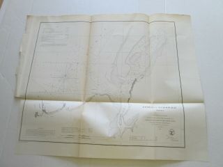 (1) 1861 U.  S.  Coast Survey Chart: " Entrance To Koos Bay,  Oregon " As Seen