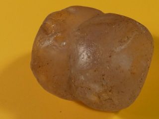 Ancient Pre - Columbian Chavin Peruvian Amethyst Crystal Bead 22 By 18 Mm Rare