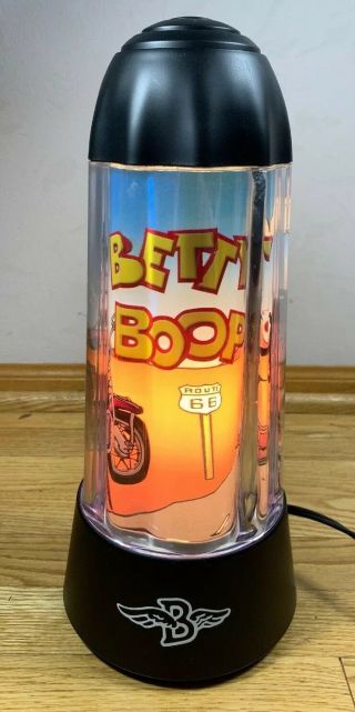 1994 Rabbit Tanaka Motion Lamp Rotating Betty Boop On Motorcycle Route 66 Rare