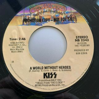 Kiss Music From The Elder A World Without Heroes Promo 1981 Rare Lou Reed
