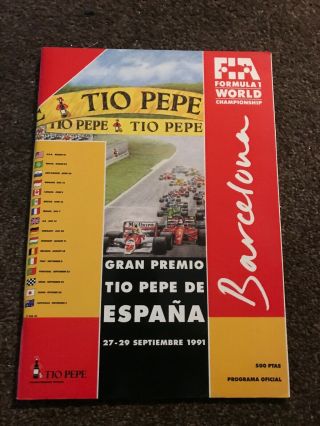 Rare F1 Spanish Grand Prix 1991 Programme