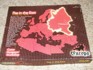 Rare Vintage 1984 Fire In The East Board Game Wargame Gdw Europa Unpunched Tiles