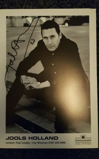 Jools Holland Hand Signed Autograph Rare Squeeze
