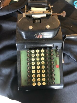 Adding Machine,  Rc Allen,  Model 66,  Hand Crank Calculator,  Antique