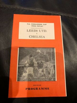Very Rare Pirate Football Programme,  Fa Cup Final Replay Chelsea V Leeds 1971