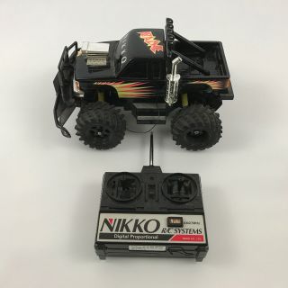 ✅ Nikko Black Thunder Apache Rc Electric 1992 Black Rare 5.  Z2