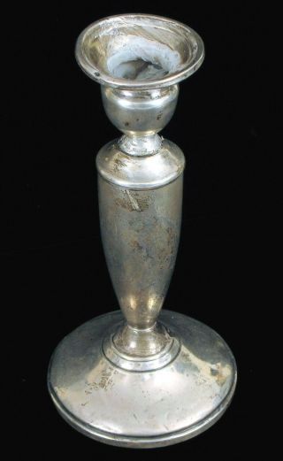 Antique Mueck Carey Co York City Sterling Silver Candle Stick Weighted Towle