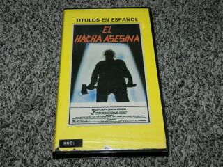 Rare Horror Vhs El Hacha Asesina / Madman W/ Alexis Dubin Tony Fish Spanish