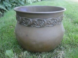 Antique Arts & Crafts Copper Pot Planter S W Farber York