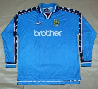 Manchester City 1997 1999 Home Shirt ULTRA RARE Long Sleeve KAPPA (XL) 2