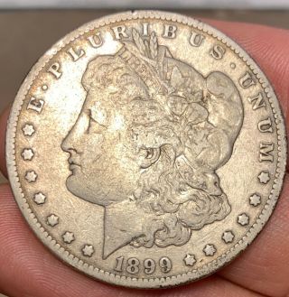 Rare Key Date 1899 P Morgan Silver Dollar $1 Fine