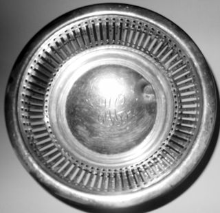 Antique Sterling Candy Dish,  Reticulated Footed,  Maynard Potter Boston " Hc " Mono