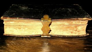 1872 Holy Bible American Antique Leather Pocket Civil War Bushey Salisbury Vt