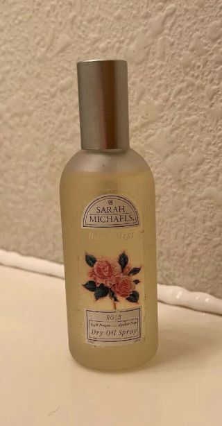Sarah Michaels Rare Body Mist Dry Oil Spray Rose.  5 Ounce 98 Full Bottle