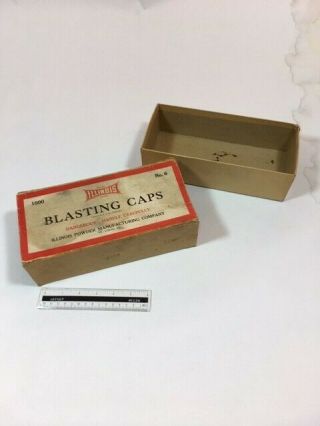 Illinois Blasting Cap Rare Large Cardboard Box 10 10 X 3 X 5